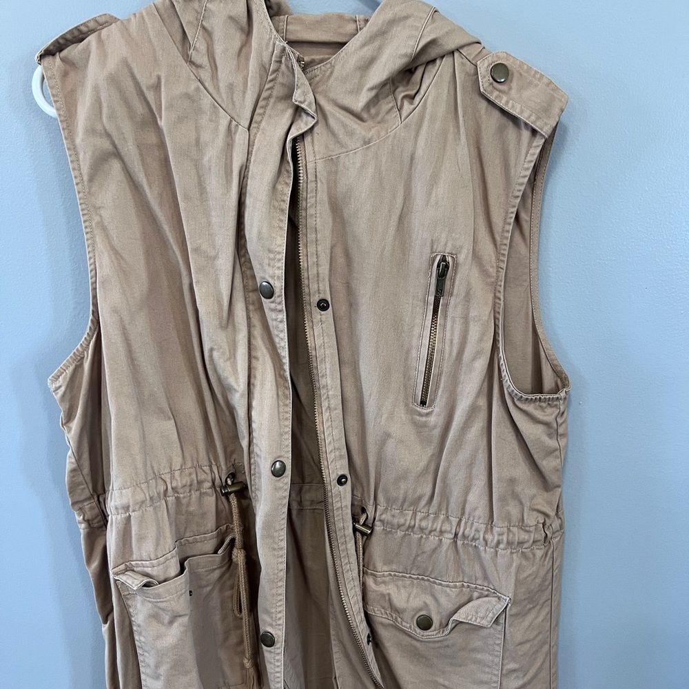 Khaki colored vest
